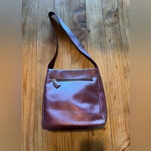Vintage 1980’s The Sak Burgundy Red Leather Shoulder Bag